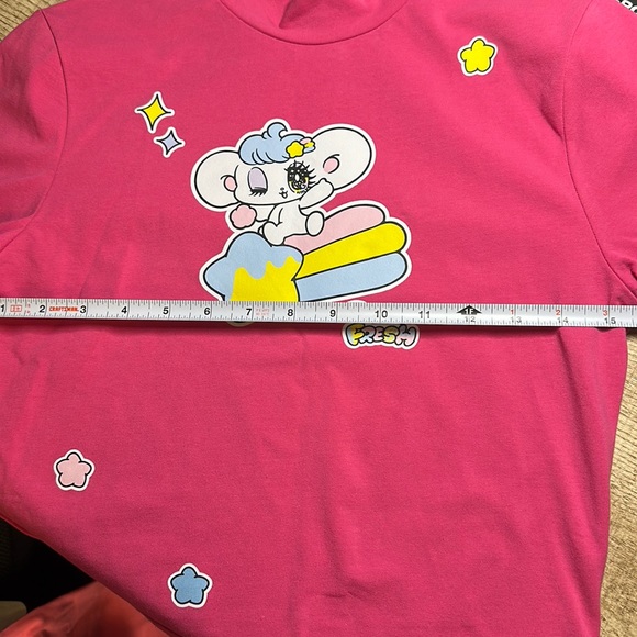 Teddy Fresh Pink Crop Mock Neck Top - Picture 6 of 7